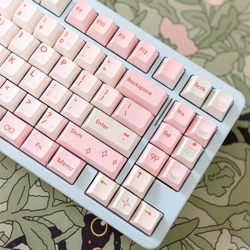 PIWIJOY Summer Dessert Cherry Proflie Keycap Set 146 Keys