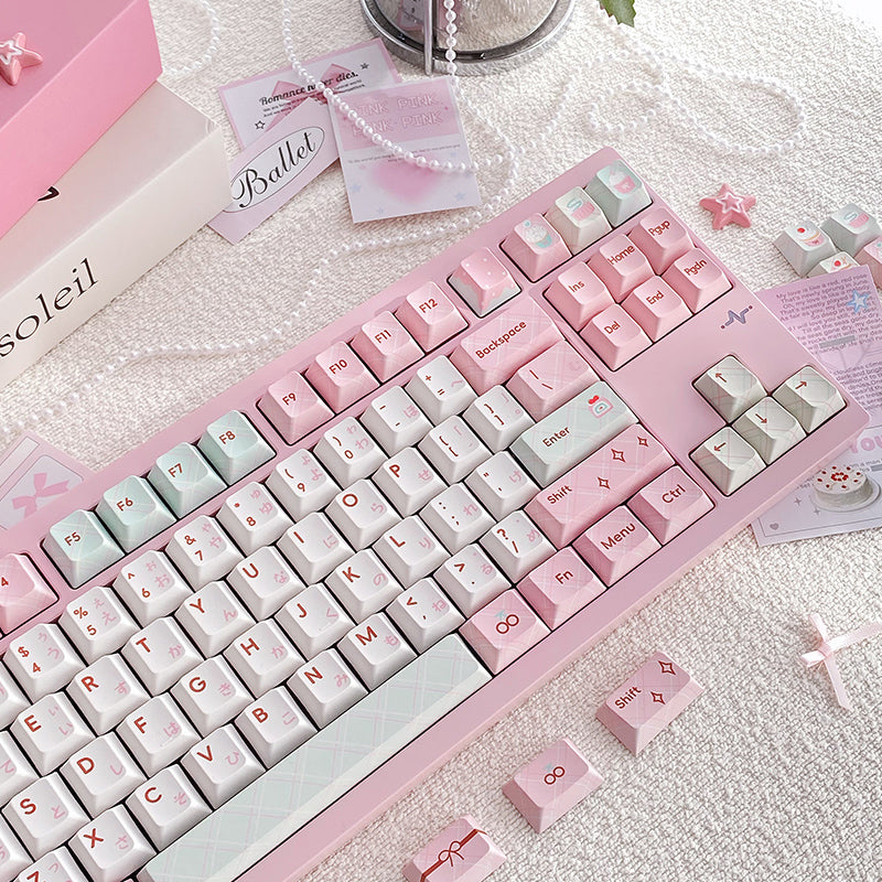 PIWIJOY Summer Dessert Cherry Proflie Keycap Set 146 Keys