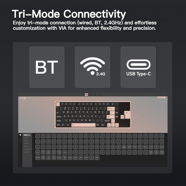 WOBKEY Rainy75 Aluminum Wireless Mechanical Keyboard