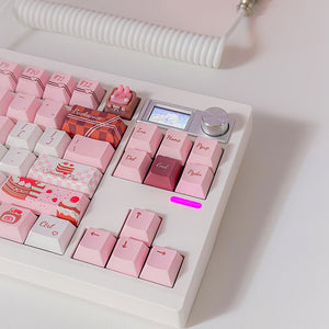 PIWIJOY Chocolate Cake Keycap Set Cherry Profile 146 Keys