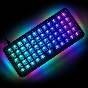 ZIDLI DNA59 mechanical keyboard custom kit rgb light show