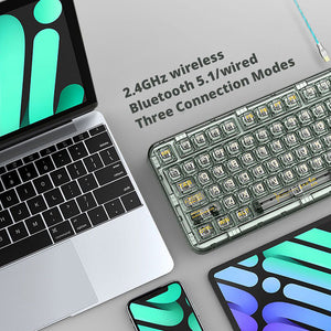 CoolKiller CK98 3-Mode Transparent Mechanical Keyboard