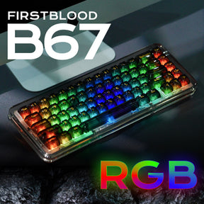 FirstBlood B67 Transparent Mechanical Keyboard RGB show