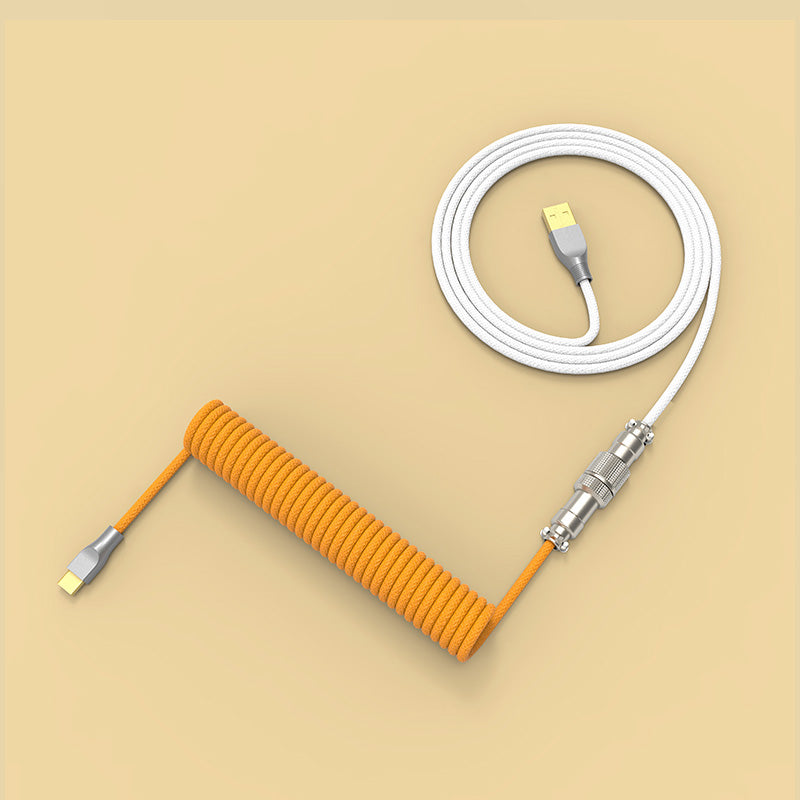 CoolKiller V2 Yellow Custom Coiled Aviator Cable - WhatGeek
