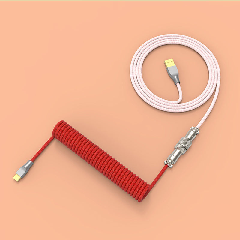 WhatGeek CoolKiller V2 Red Custom Coiled Aviator Cable