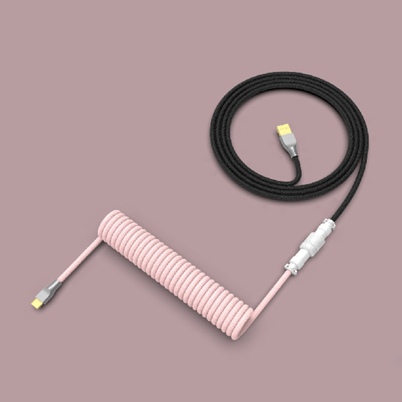WhatGeek X CoolKiller V2 Pink Custom Coiled Aviator Cable
