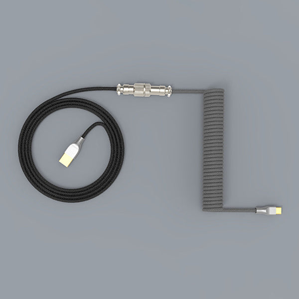 WhatGeek x CoolKiller V2 Gray Custom Coiled Aviator Cable