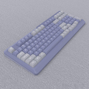 purple blue keycaps show