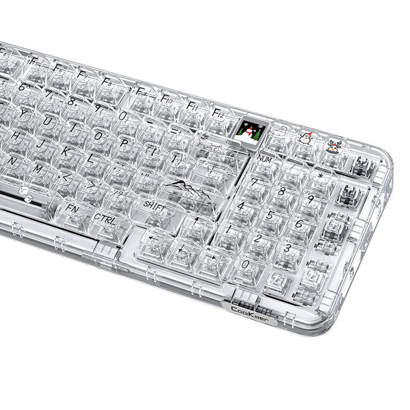 CoolKiller CK98 3-Mode Transparent Mechanical Keyboard