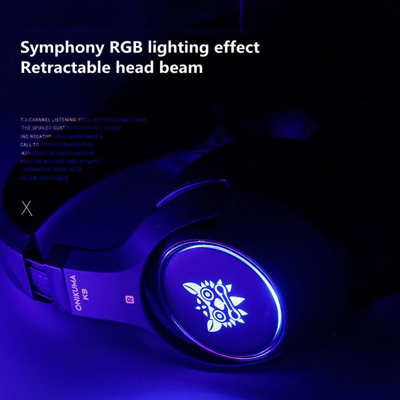 ONIKUMA K9 Cat Ear Gaming Headset 3.5mm Wired with RGB LED Light
