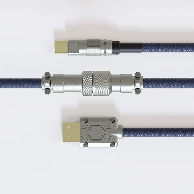 ACGAM CP01 Dark Blue USB-C Coiled Aviator Cable