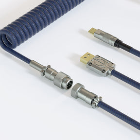 ACGAM CP01 Dark Blue USB-C Coiled Aviator Cable