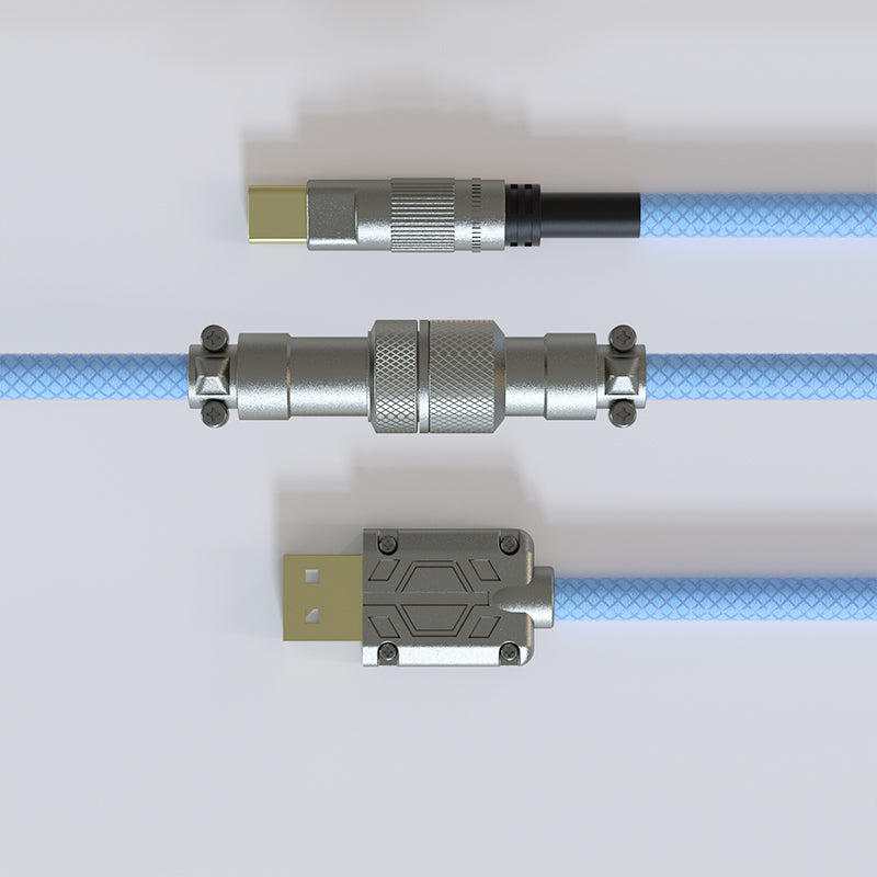 ACGAM CP01 Blue USB-C Coiled Aviator Cable