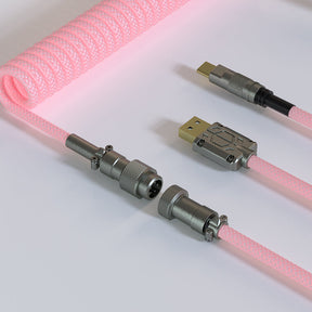 ACGAM CP01 Pink USB-C Coiled Aviator Cable