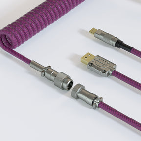ACGAM CP01 Purple USB-C Coiled Aviator Cable