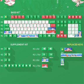 ACGAM Christmas Snowman PBT Cherry Profile Keycap Set 132 Keys