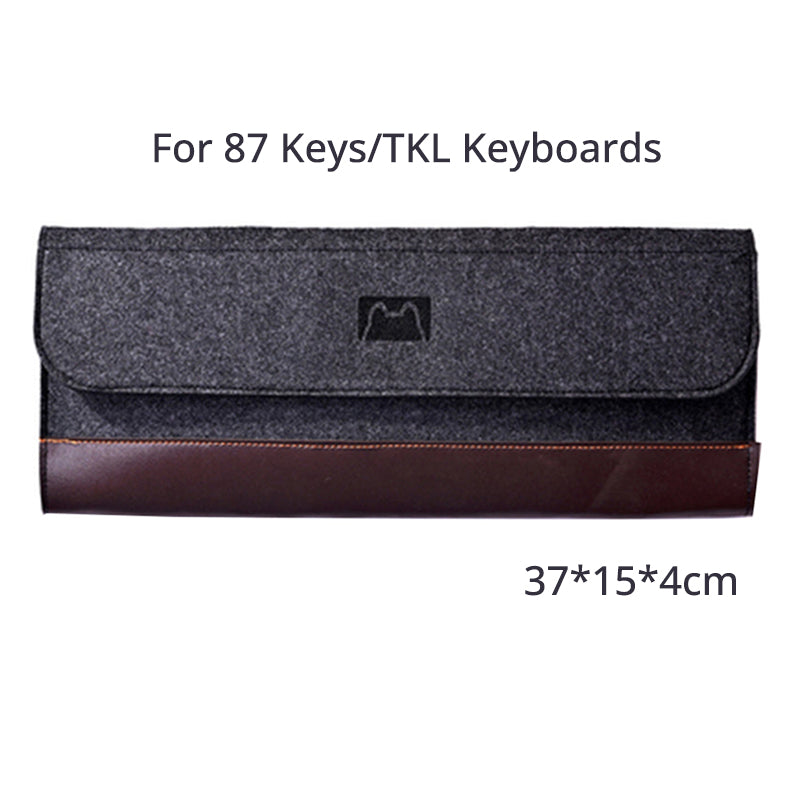 ACGAM Keyboard Carry Case Felted Bag Flip Cover Magnetic Button