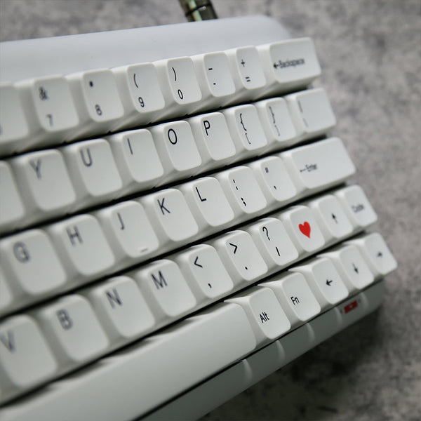 ACGAM Minimalist White Dye-Subbed PBT MDA Profile Keycap Set 126 Keys