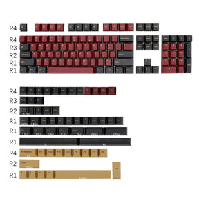ACGAM Red Samurai Theme PBT Cherry Profile Keycap Set 159 Keys