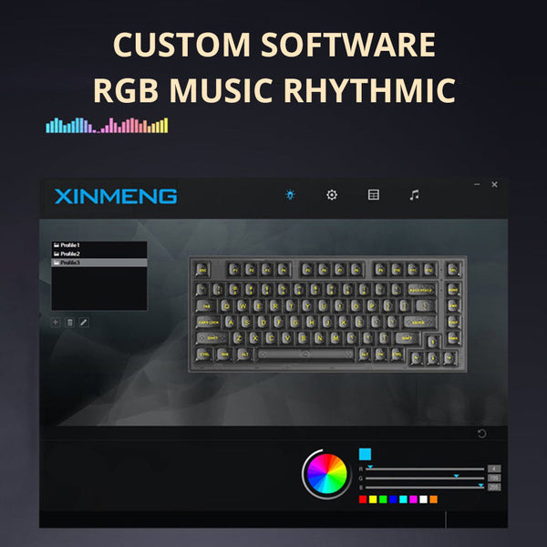 ACGAM Xinmeng X75 Transparent Wired Mechanical Keyboard