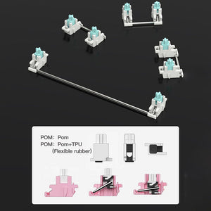ACGAM Xinmeng X75 Transparent Wired Mechanical Keyboard