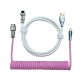 ACGAM Color Matching Custom Coiled Aviator Cable USB-C Pink