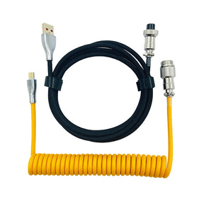ACGAM Color Matching Custom Coiled Aviator Cable USB-C Yellow