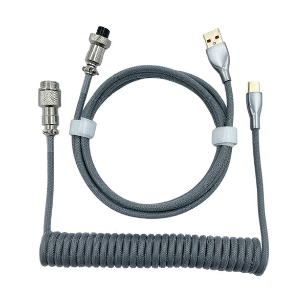 ACGAM Custom Coiled Aviator Cable USB-C Dark Grey