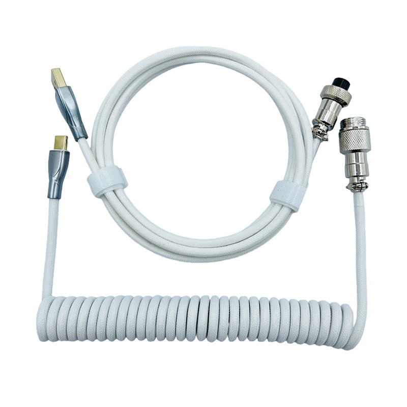 ACGAM Custom Coiled Aviator Cable USB-C Light Grey