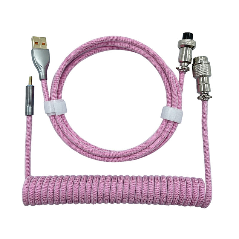ACGAM Custom Coiled Aviator Cable USB-C Pink