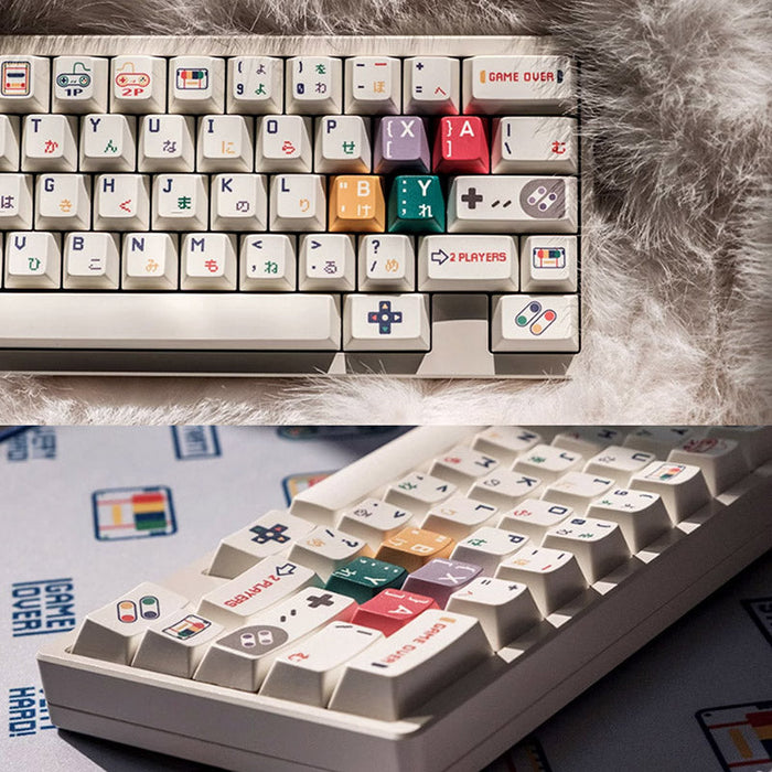 Key 1990s ACGAM FBB SFC 1990 Retro PBT Keycap Set Cherry Profile 171 Keys - WhatGeek