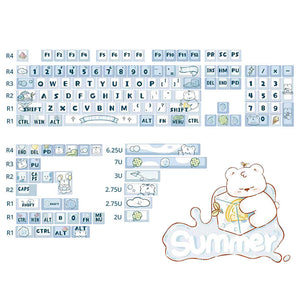 ACGAM Ice Bear Keycap Set Cherry Profile 137 Keys