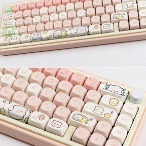 ACGAM Pink Piggy PBT Keycap Set MOA Profile 140 Keys