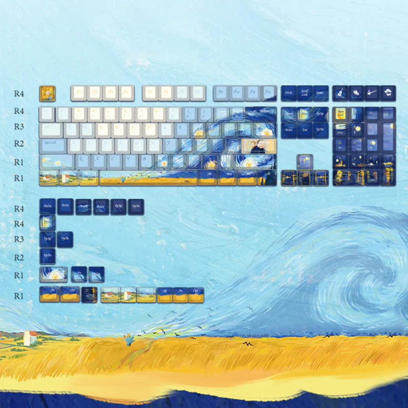 ACGAM Varmilo Van Gogh Cherry Profile Keycap Set 130 Keys