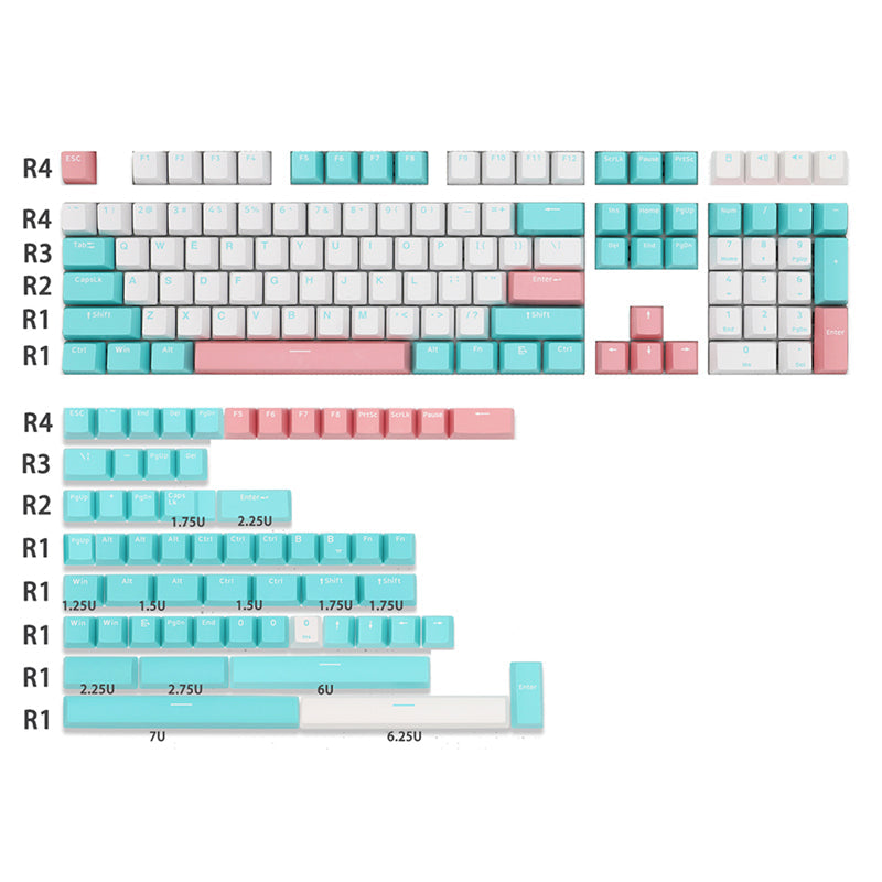 Graphite & Shoko OEM Profile Keycap Set 166 Keys Fits Alice