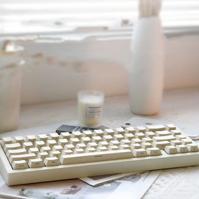 Ajazz AC067 White Moonlight Wireless Mechanical Keyboard