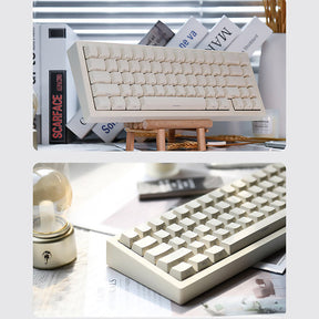 Ajazz AC067 White Moonlight Wireless Mechanical Keyboard
