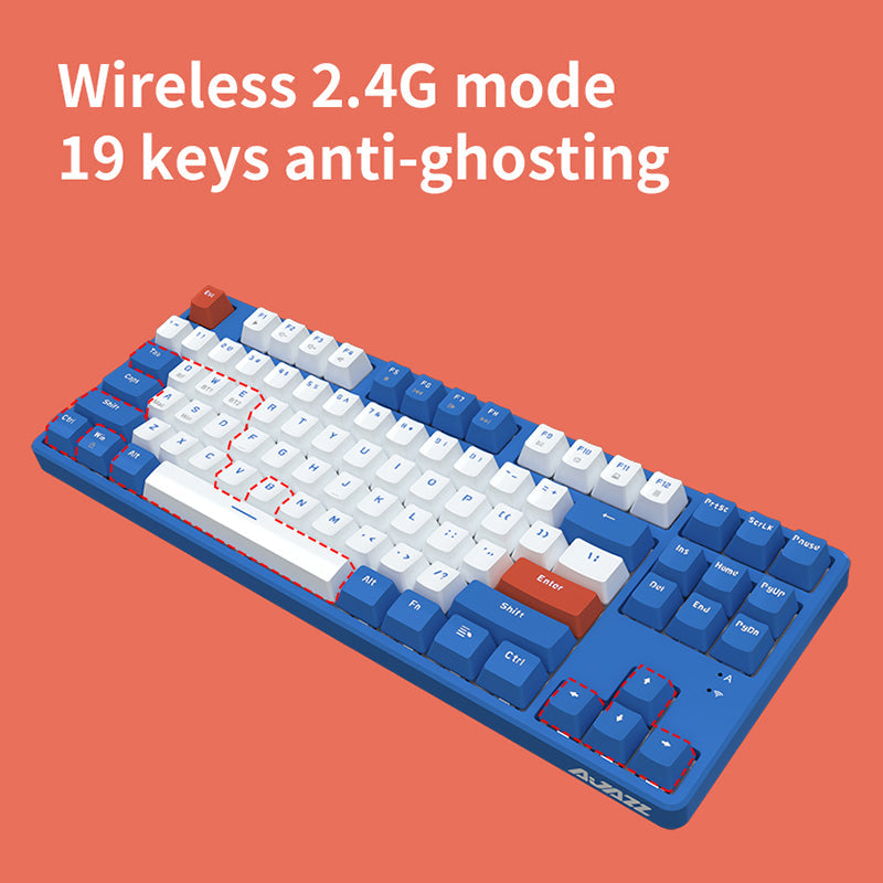 Ajazz AK871 Wireless Dual-mode TKL Mechanical Keyboard