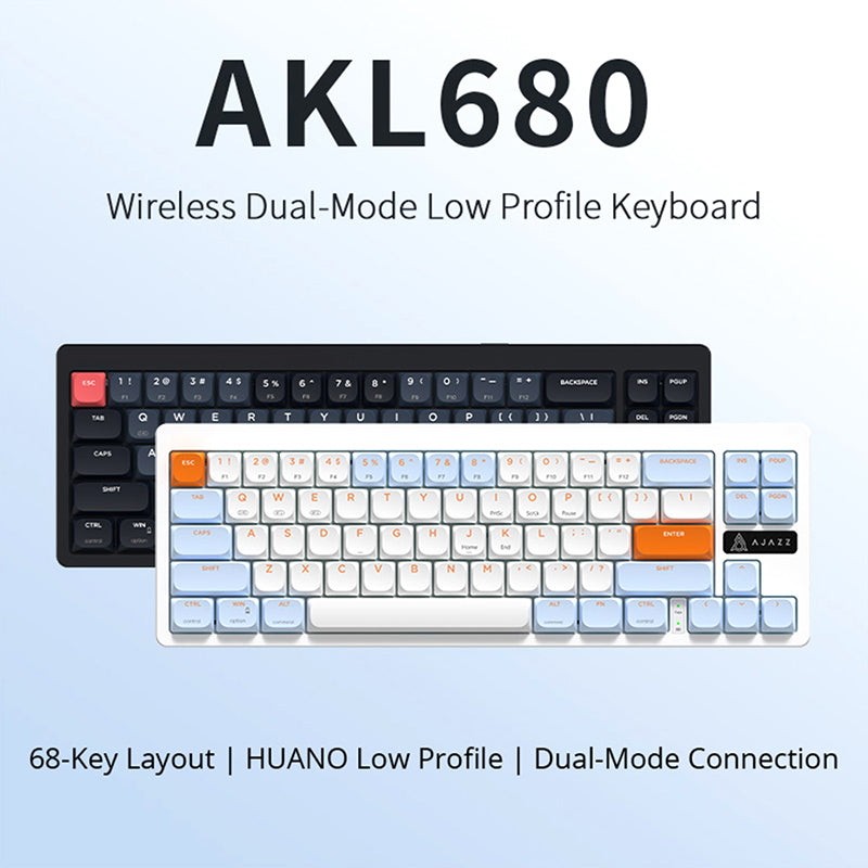 Ajazz AKL680 Wireless Low Profile Mechanical Keyboard