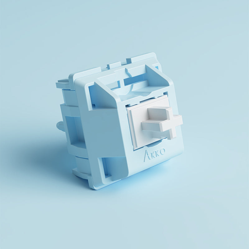 Akko CS Snow Blue Gray Linear Switches - WhatGeek