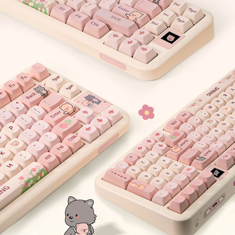 Coolkiller Spring Cute Wireless Mechanical Keyboard