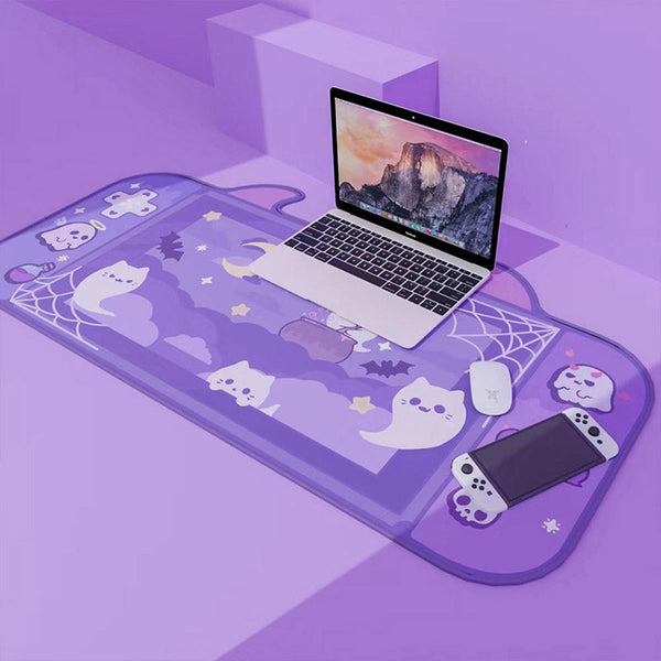 ACGAM Halloween Cute Ghosts Desk Mat Large Gaming Mouse Pad