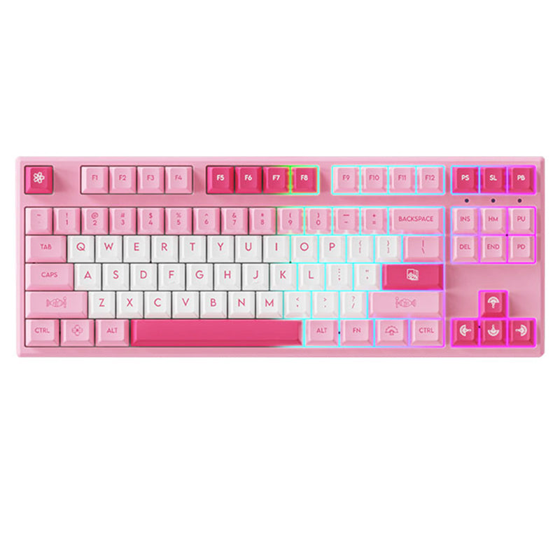 ACGAM 6087 Pink TKL Mechanical Keyboard - WhatGeek