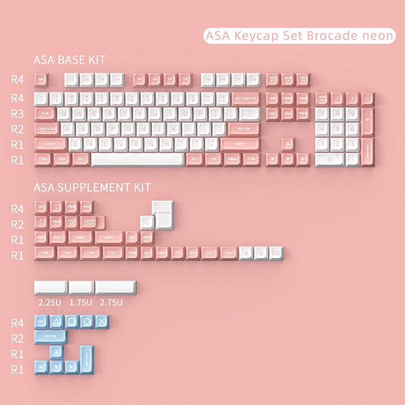 DAGK Double-Shot PBT Keycaps ASA Profile Keycap Set 148 Keys