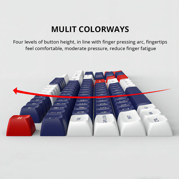 DAGK Double-Shot PBT Keycaps ASA Profile Keycap Set 148 Keys