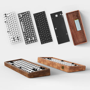 DAGK Walnut Wood Pro Wireless DIY Kit 84 Keys