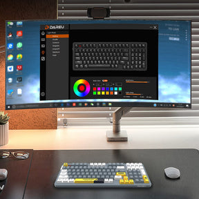 DAREU A98 Triple Mode Keyboard With LED Screen