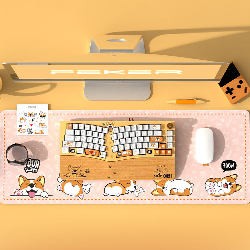 FEKER Alice80 Corgi Mechanical Keyboard with Wood Wrist Rest