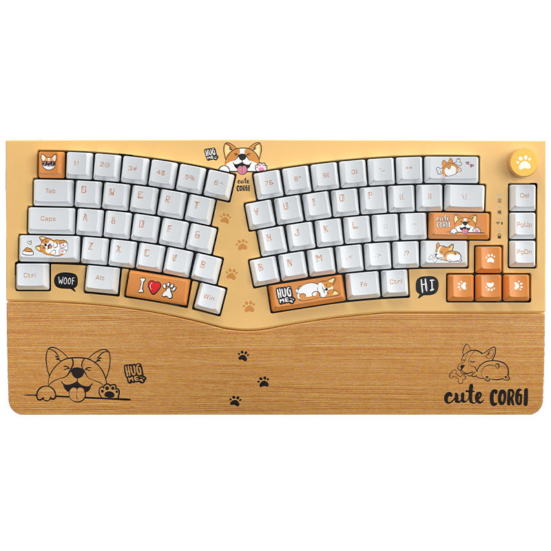 FEKER Alice80 Corgi Mechanical Keyboard with Wood Wrist Rest