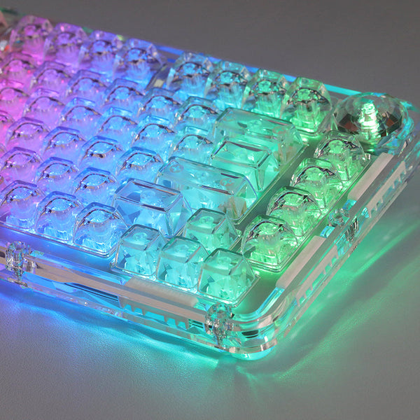 WhatGeek x FirstBlood B81 Crystal Transparent Wirelss Mechanical Keyboard
